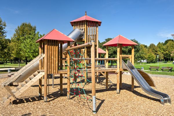 Playground Mulch Installation in Venice